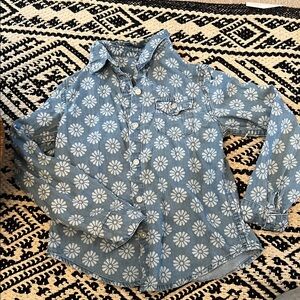 Blue Floral Kids Shirt